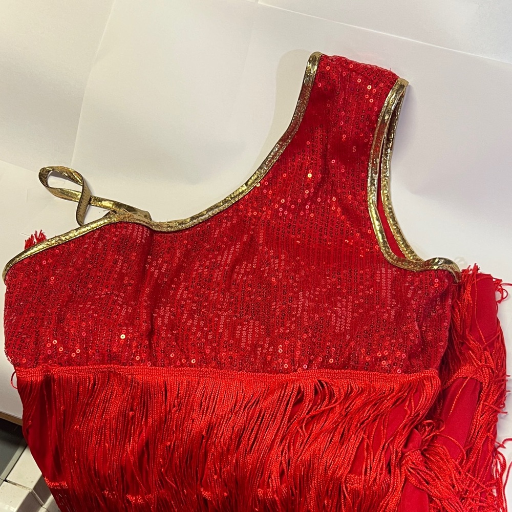 Elegant Red One Shoulder Dress